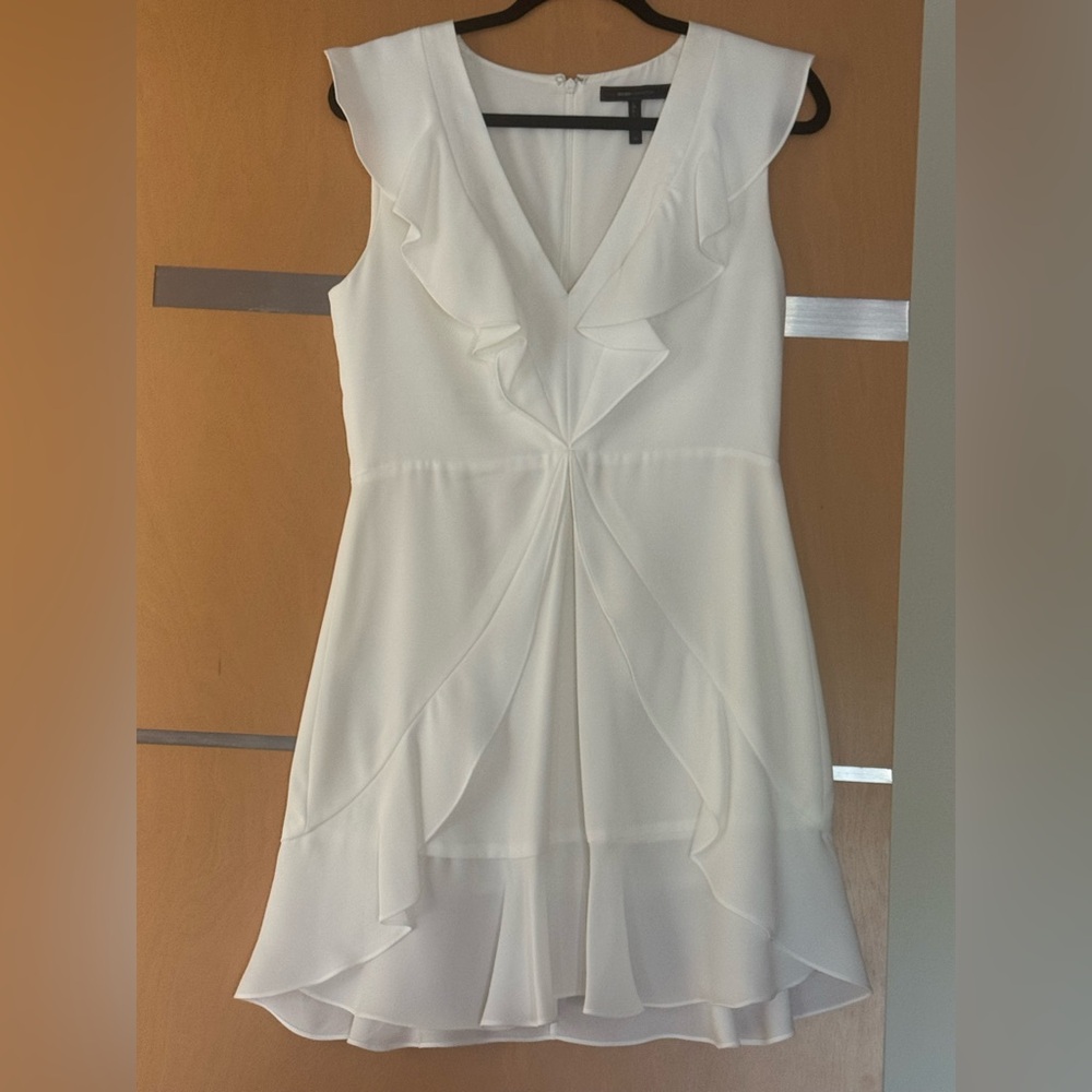 Elegant White Ruffle Dress